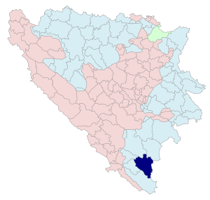 Община Билеча на карте