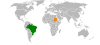 Location map for Brazil and Sudan.