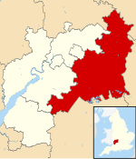 Cotswold shown within Gloucestershire