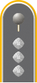 Dienstgradabzeichen eines Hauptmanns der Heeresaufklärungstruppe auf Schulterklappe der Jacke des Dienstanzuges für Heeresuniformträger