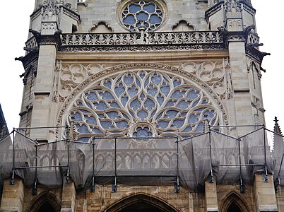 Detail of the flamboyant rose window