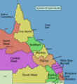 Image 25Commonly designated regions of Queensland, with Central Queensland divided into Mackay and Fitzroy subregions (from Queensland)