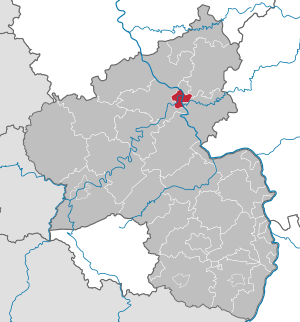Li position de Koblenz in Rheinland-Palatinia