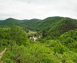 údolí Berounky v Křivoklátské vrchovině