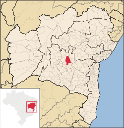 Localização de Mucugê na Bahia