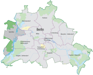 Lage von Spandau in Berlin