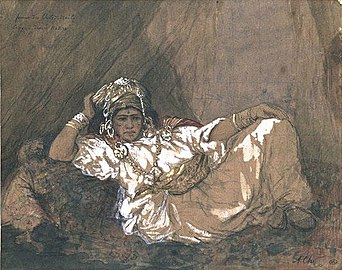 Femme des Ouled-Naïl richement parée - Alfred Chataud.