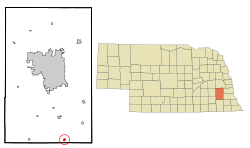 Location of Firth, Nebraska