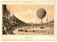 28}} de Paris et ses Environs. On y voit le ballon L’Aigle prêt à s’envoler, un gymnaste sur un trapèze et cinq amazones galopant dans l’arène.