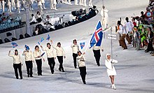המשלחת האיסלנדית בטקס הפתיחה של אולימפיאדת ונקובר (2010)