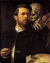 Автопортрет со Смертью, играющей на скрипке. 1872. Старая национальная галерея, Берлин
