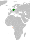 Lage von Deutschland und São Tomé und Príncipe