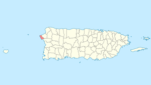 Location of Rincón in Puerto Rico