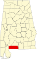 State map highlighting Escambia County