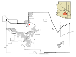 Location in Pinal County