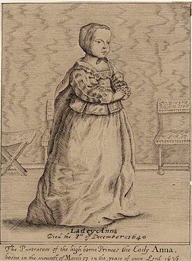 Анонимная гравюра с изображением Анны, опубликованная через несколько месяцев после её смерти[1]