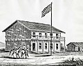 Image 39California's first State Capitol building in San Jose, which served as the capital of California 1850–51. (from History of California)