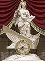 Carlo Franzoni's 1810 sculptural clock, the Car of History depicting کلیو (اسطوره), muse of history. U.S. Capitol.