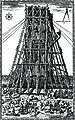 Подъём и установка «Ватиканского обелиска» на площади Св. Петра в Риме в 1586 году. Инженер Доменико Фонтана. Гравюра 1590 года