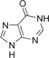 Chemical structure of hypoxanthine