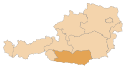 موقعیت ایالت کرنتن در نقشه اتریش