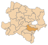 Lage des Bezirkes Baden in Niederösterreich