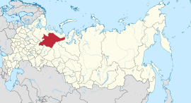 कोमीचे रशिया देशाच्या नकाशातील स्थान