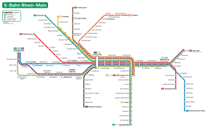 Rhine-Main S-Bahn route map