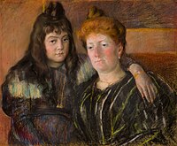Xanım Qayard və qızı Mariya Tereza (1899), pastel, Reynolda Evi Amerika İncəsənət Muzeyi