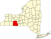Округ Стьюбен на карте штата.