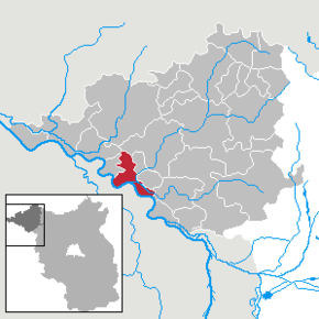 Poziția orașului Wittenberge pe harta districtului Prignitz