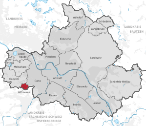 Lage der Ortschaft Altfranken in Dresden