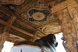 Le plafond peint de la loge du Nandi
