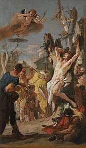 Étude pour "Le Martyre de Saint Sébastien Giambattista Tiepolo, 1739 pour le monastère des Augustins à Diessen Cleveland Museum of Art