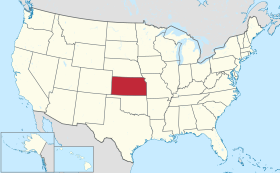 Localização do Kansas nos Estados Unidos