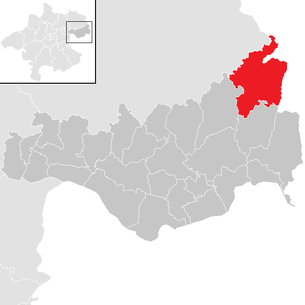 Lage der Gemeinde St. Georgen am Walde im Bezirk Perg (anklickbare Karte)
