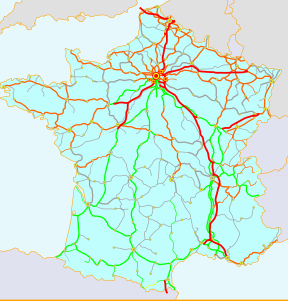 The network's electrified lines