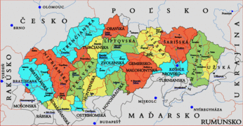 Uherské župy na území Slovenska