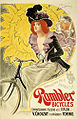 Poster pubblicitario realizzato da Cesare Saccaggi, per l'azienda delle biciclette Rambler.