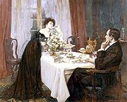 Desayuno por Albert Chevallier Tayler 1909