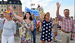 Folkpartiet. Från vänster: Barbro Westerholm, Birgitta Ohlsson, Maria Arnholm, Jan Björklund.