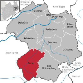 Kaart van Büren