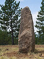 Menhir v Cham des Bondons, Lozère, Francija