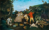 Gustave Courbet, 1858, The Hunt Breakfast, 207 x 325 cm