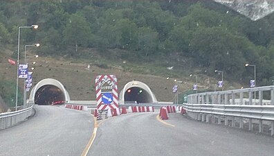 Krraba Tunnel on the A3 Tirana, Elbasan, Albania