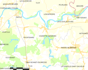 Poziția localității Charette-Varennes