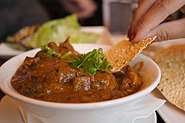 Rogan josh is an aromatic lamb dish native to the Indian subcontinent, and is one of the signature recipes of Kashmiri cuisine.