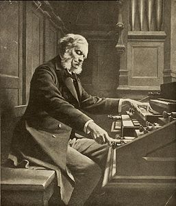 Jeanne Rongier, Portrait de César Franck à l'orgue de Sainte-Clotilde (1888).