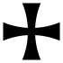 With less curvature, used on القوات الجوية الألمانية القيصرية aircraft into April 1918, and the basis for the similar cross by the الجيش الألماني of modern Germany