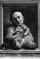 Портрет скульптора Георга Доннера, гравюра з портрету пензля Пауля Трогера